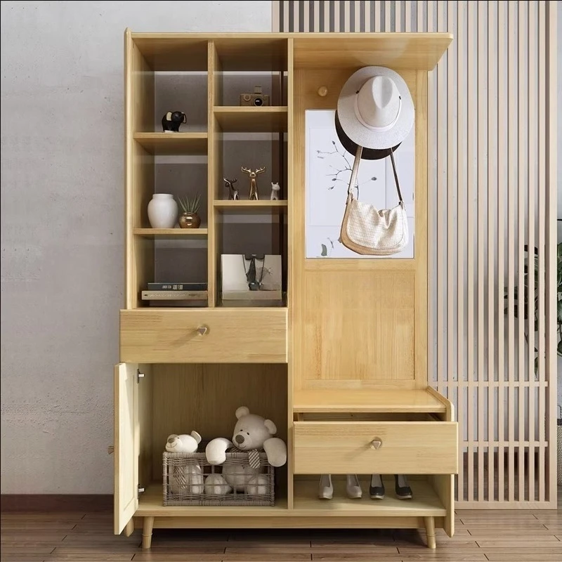 Nordic solid wood foyer cabinet, door-to-door against the wall, entrance cabinet, household
Nordic solid wood foyer cabinet, door-to-door against the wall, entrance cabinet, household