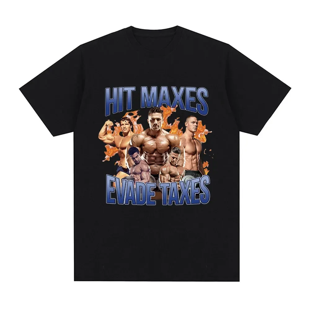 Men Clothing Fashion Hip Hop Vintage Short Sleeve T-shirts 100% Cotton Tee Shirt Hit Maxes Evade Taxes Gym Meme Graphic harajuku
Men Clothing Fashion Hip Hop Vintage Short Sleeve T-shirts 100% Cotton Tee Shirt Hit Maxes Evade Taxes Gym Meme Graphic harajuku