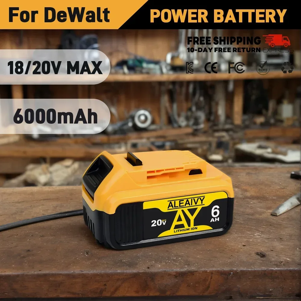 Original battery Compatible with DEWALT 20V 6Ah Batería Recargable para Herramientas DCB200/DCB184 – Protección BMS
Original battery Compatible with DEWALT 20V 6Ah Batería Recargable para Herramientas DCB200/DCB184 – Protección BMS