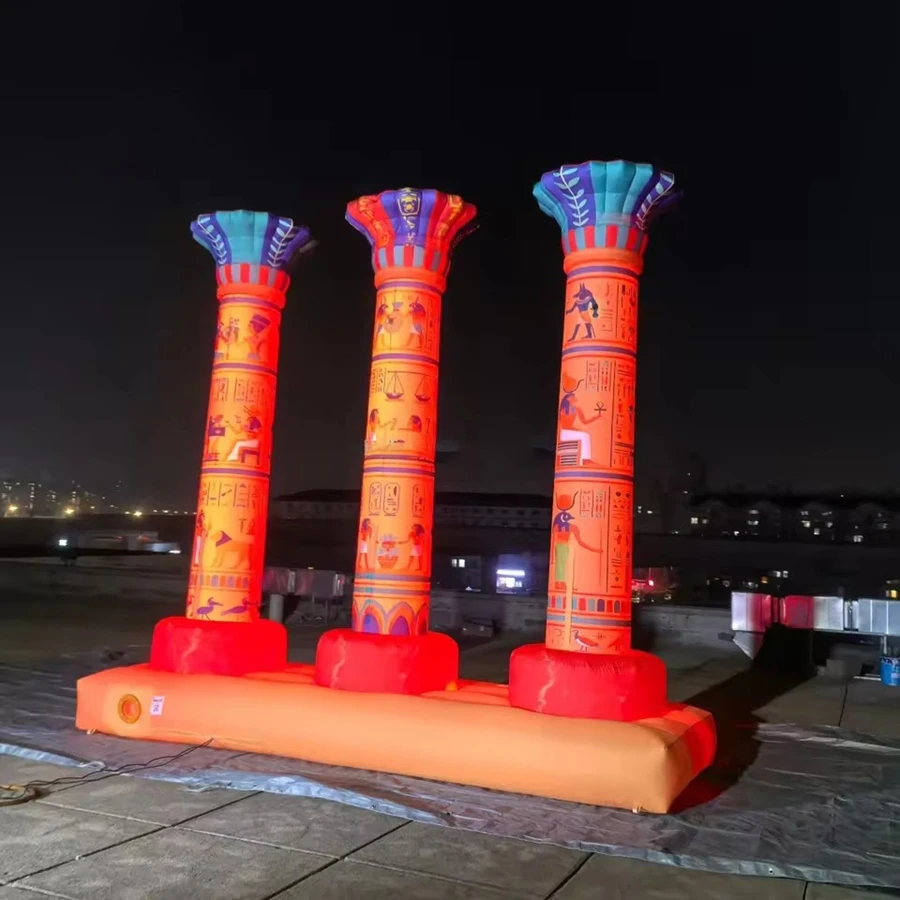 Large Inflatable Egyptian Themed Column Set with Lights, Air Blown Decoration for Halloween & Events
Large Inflatable Egyptian Themed Column Set with Lights, Air Blown Decoration for Halloween & Events