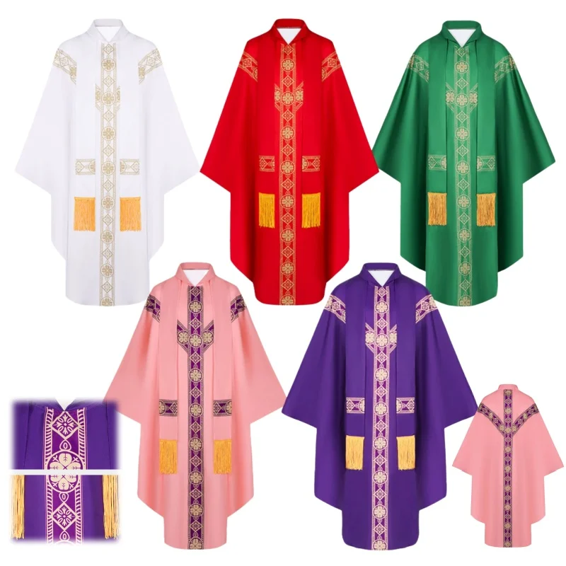 Halloween cosplay Catholic Priest Chasuble Church Mass Vestment Robe Chasuble Priest Vintage Baggy Robe Gown Cape Women 2026
Halloween cosplay Catholic Priest Chasuble Church Mass Vestment Robe Chasuble Priest Vintage Baggy Robe Gown Cape Women 2026