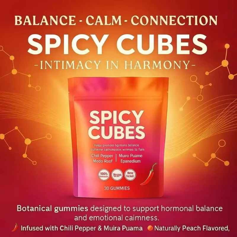 Hormone Balance Spicy Cube Gummies | Calm Mood & Support Intimacy for Men, 30PCS
Hormone Balance Spicy Cube Gummies | Calm Mood & Support Intimacy for Men, 30PCS