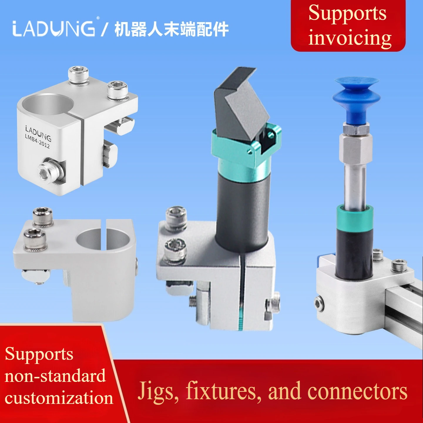 LADUNG Pneumatic Vacuum Fittings Suction Cup Holder Sucker Mounting Bracket Assembly LMB4-1412/2020 Robot Arm Automation Tools
LADUNG Pneumatic Vacuum Fittings Suction Cup Holder Sucker Mounting Bracket Assembly LMB4-1412/2020 Robot Arm Automation Tools