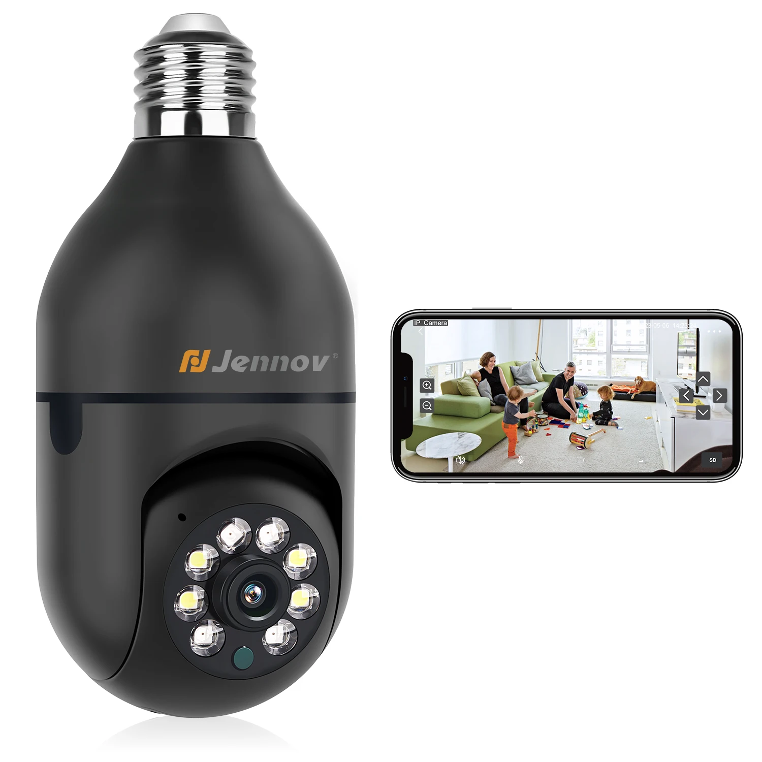 Jennov 3MP Light Bulb Security Camera 360°/2k HD Wireless Camera 2.4/5 Ghz Wi-Fi Light Socket Camera Video Home Security Monitor
Jennov 3MP Light Bulb Security Camera 360°/2k HD Wireless Camera 2.4/5 Ghz Wi-Fi Light Socket Camera Video Home Security Monitor