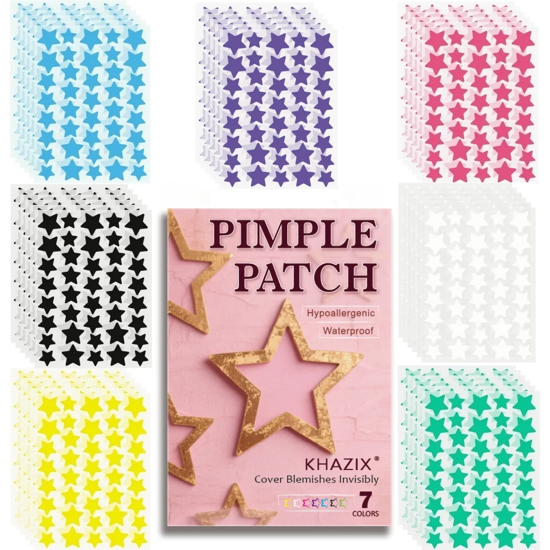 KHAZIX Luxury Gold Foil Star Hydrocolloid Pimple Patches, Premium Star Shaped Acne Cover Stickers for All Skin Types, Hypoallerg
KHAZIX Luxury Gold Foil Star Hydrocolloid Pimple Patches, Premium Star Shaped Acne Cover Stickers for All Skin Types, Hypoallerg