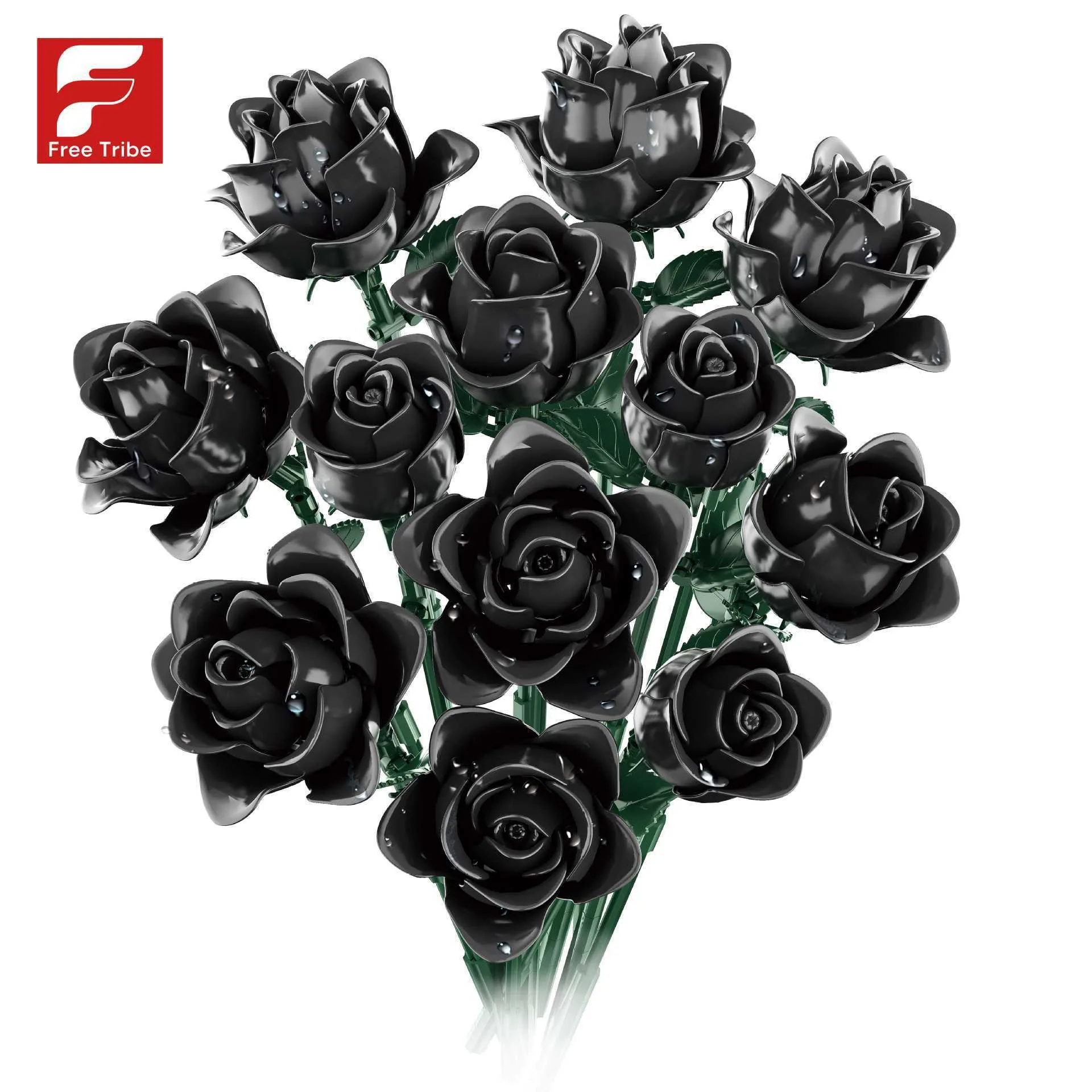 585PCS 12 Pieces Black Rose Bundle Building Blocks Toys Model Flowers Bricks Toy Sets Desktop Ornament Valentine's Day Christmas
585PCS 12 Pieces Black Rose Bundle Building Blocks Toys Model Flowers Bricks Toy Sets Desktop Ornament Valentine's Day Christmas