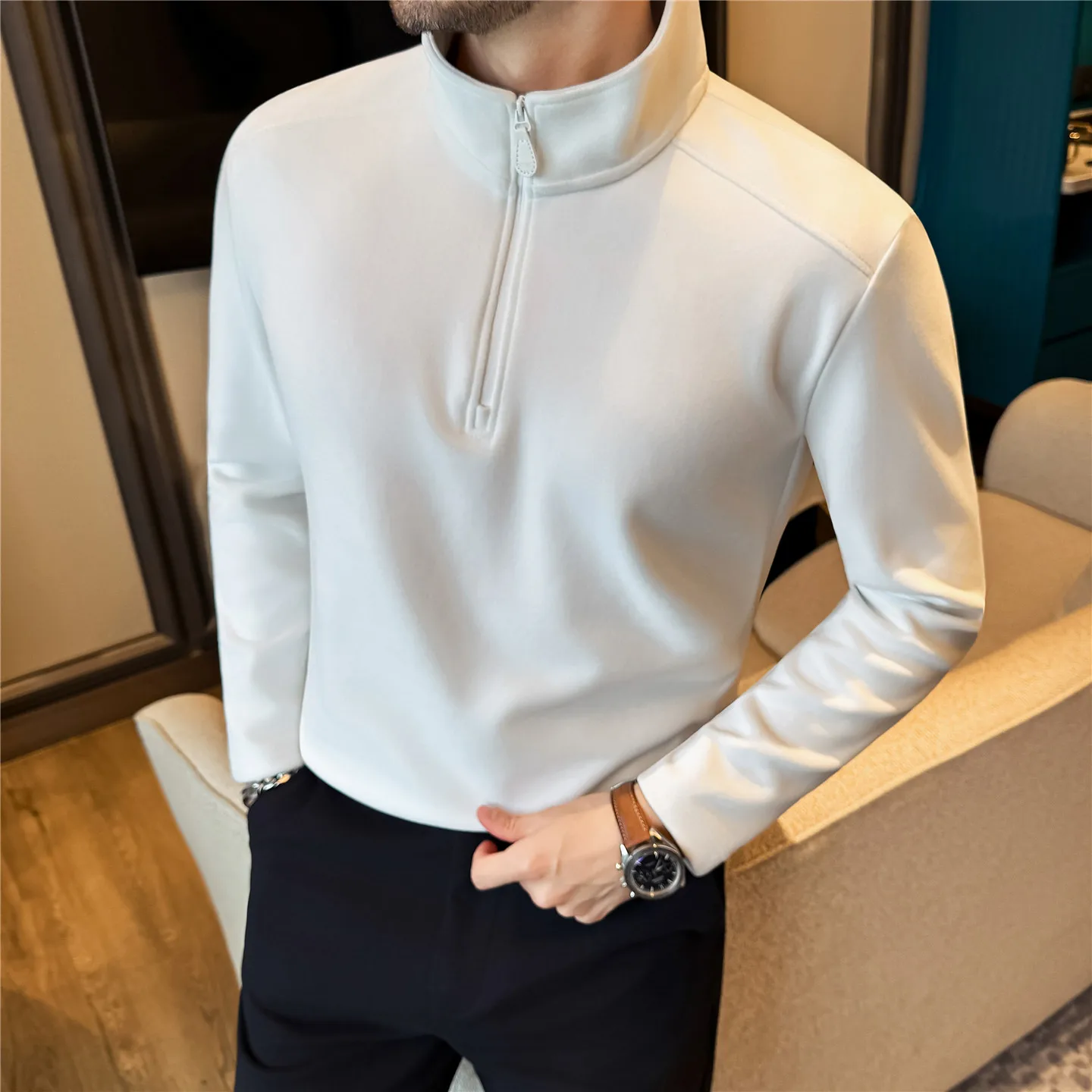 Мужские толстовки на флисе для осени и зимы, однотонные, теплые, с полузастежкой-молнией, пуловеры, спортивные толстовки с воротником-стойкой
Мужские толстовки на флисе для осени и зимы, однотонные, теплые, с полузастежкой-молнией, пуловеры, спортивные толстовки с воротником-стойкой