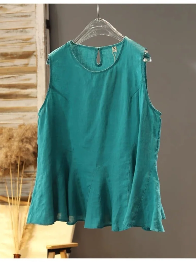 Чистый цветной дизайн, свободный хлопковый льняной жилет Agel, круглый топ без рукавов для женщин больших размеров, повседневный летний модный
Чистый цветной дизайн, свободный хлопковый льняной жилет Agel, круглый топ без рукавов для женщин больших размеров, повседневный летний модный