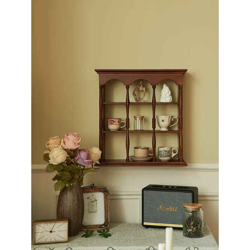 American retro cup holder wooden wall cabinet medieval wall-mounted shelf solid wood storage rack wall-mounted figure display ra
American retro cup holder wooden wall cabinet medieval wall-mounted shelf solid wood storage rack wall-mounted figure display ra
