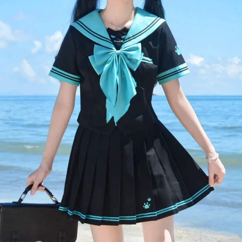 Cartoon Cute Academy Style JK Set, Summer Academy Style Short sleeved Skirt Set, cosplay Kawaii Female Student Sailor Uniform
Cartoon Cute Academy Style JK Set, Summer Academy Style Short sleeved Skirt Set, cosplay Kawaii Female Student Sailor Uniform