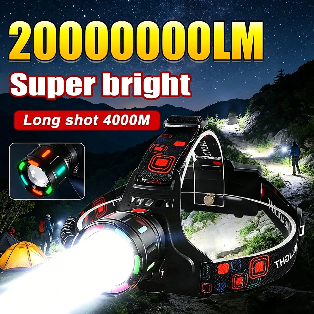 Strong Light Led Headlight USB Rechargeable Powerful LED Headlamp Ultra Bright Head Flashlight With Fluoresce Fishing Light
Strong Light Led Headlight USB Rechargeable Powerful LED Headlamp Ultra Bright Head Flashlight With Fluoresce Fishing Light