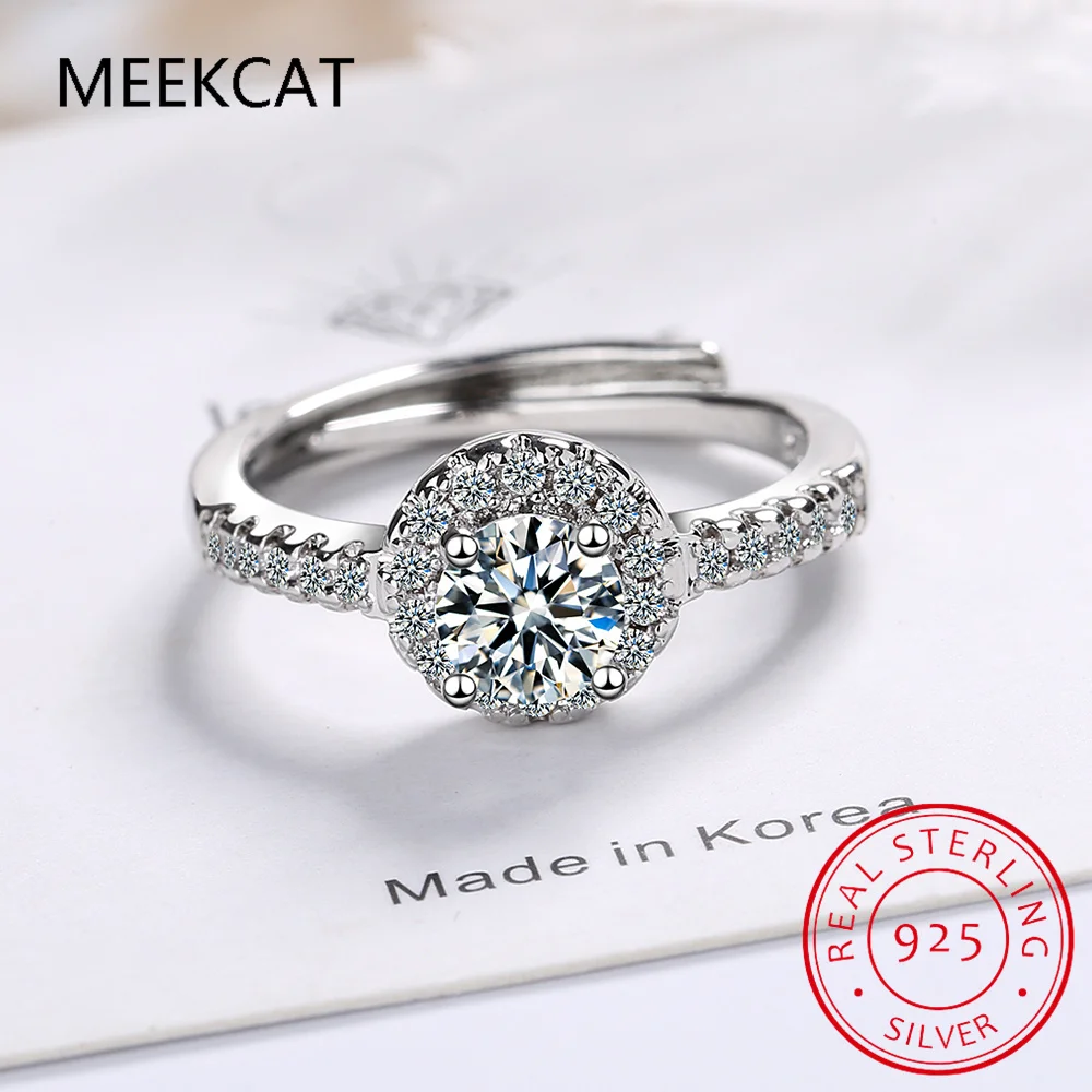 1CT - 3CT Настоящее кольцо с муассанитом D цвета с четырьмя зубцами, стерлинговое серебро 925 пробы, ювелирные изделия Anillos De Prata, свадебный подарок для женщин RI027
1CT - 3CT Настоящее кольцо с муассанитом D цвета с четырьмя зубцами, стерлинговое серебро 925 пробы, ювелирные изделия Anillos De Prata, свадебный подарок для женщин RI027