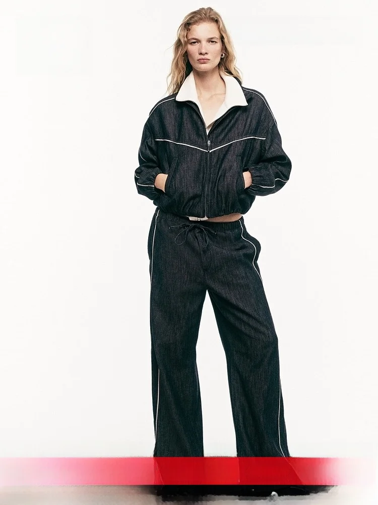 Женские джинсы H&M с высокой талией, свободного кроя, из хлопкового денима, на шнурке
Женские джинсы H&M с высокой талией, свободного кроя, из хлопкового денима, на шнурке