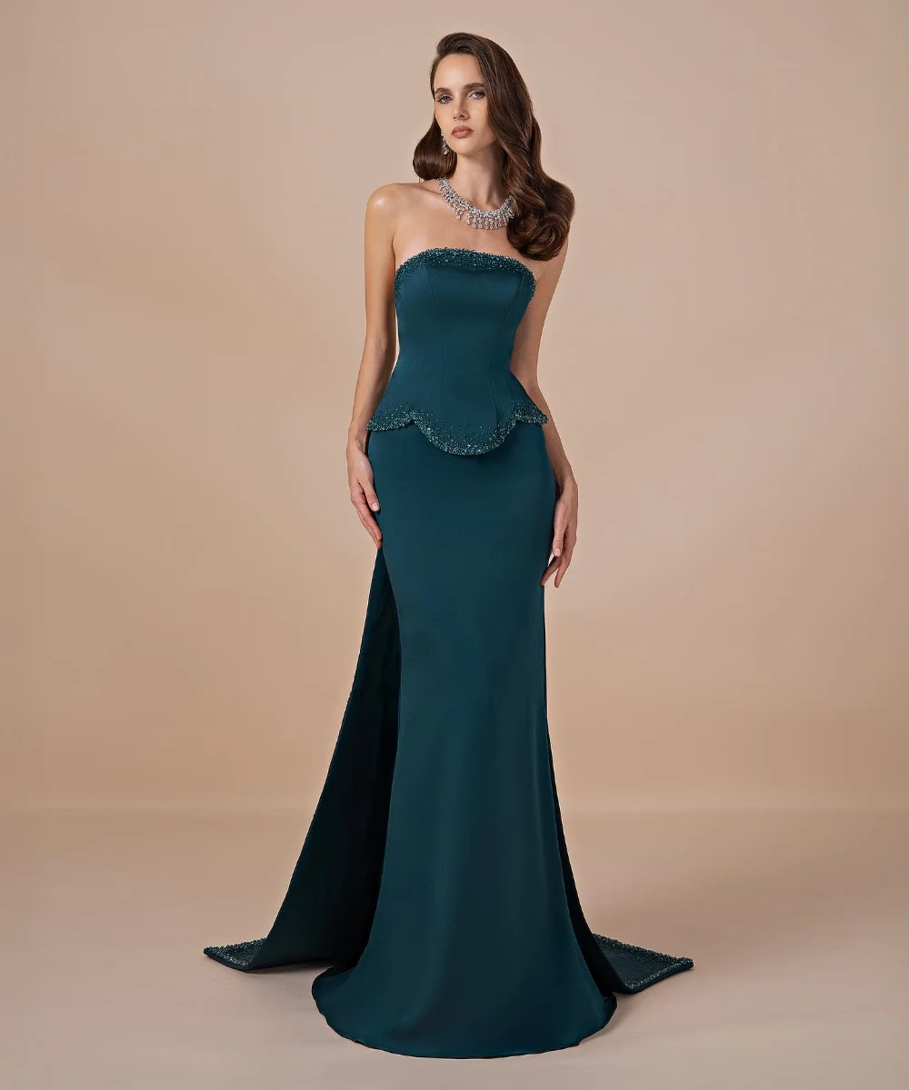 Customized Simple Charmeuse Sequined Pleat Trumpet Strapless Long Evening Dresses Luxury 2025 Formal Classic
Customized Simple Charmeuse Sequined Pleat Trumpet Strapless Long Evening Dresses Luxury 2025 Formal Classic