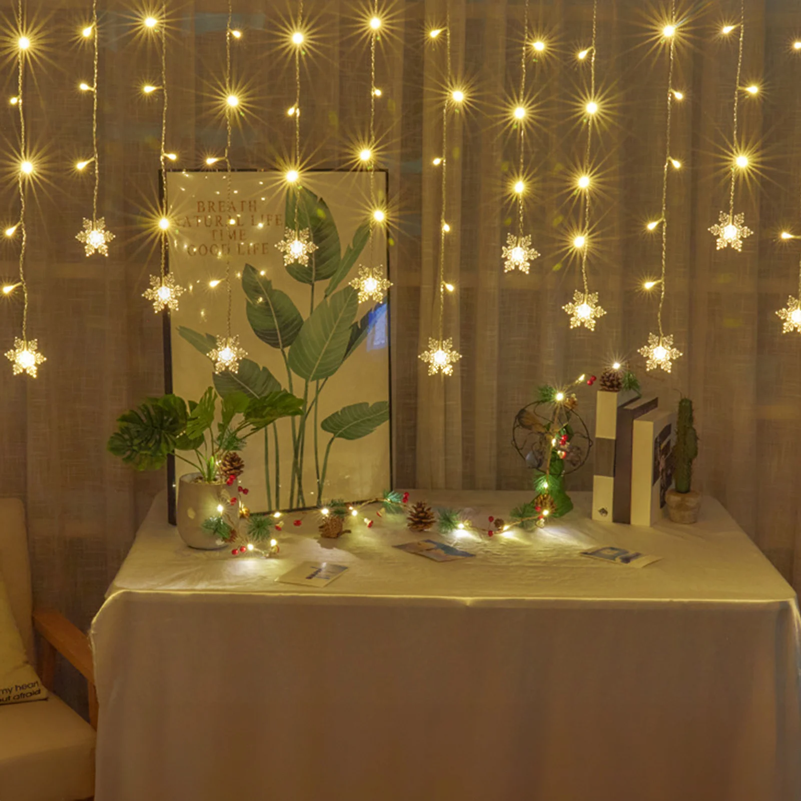 4m Decorative Light String Transparent Snowflake Shaped LED Pendant Navidad New Year Spring Festival Party Decoration 2026
4m Decorative Light String Transparent Snowflake Shaped LED Pendant Navidad New Year Spring Festival Party Decoration 2026