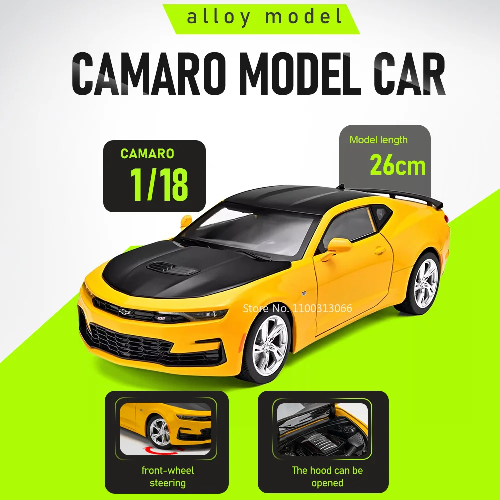 1:18 Camaro X5M Models Diecast Alloy Car Toys Doors Opened Shock Absorption Front Wheel Steering Vehice Boy Children's Day Gifts
1:18 Camaro X5M Models Diecast Alloy Car Toys Doors Opened Shock Absorption Front Wheel Steering Vehice Boy Children's Day Gifts