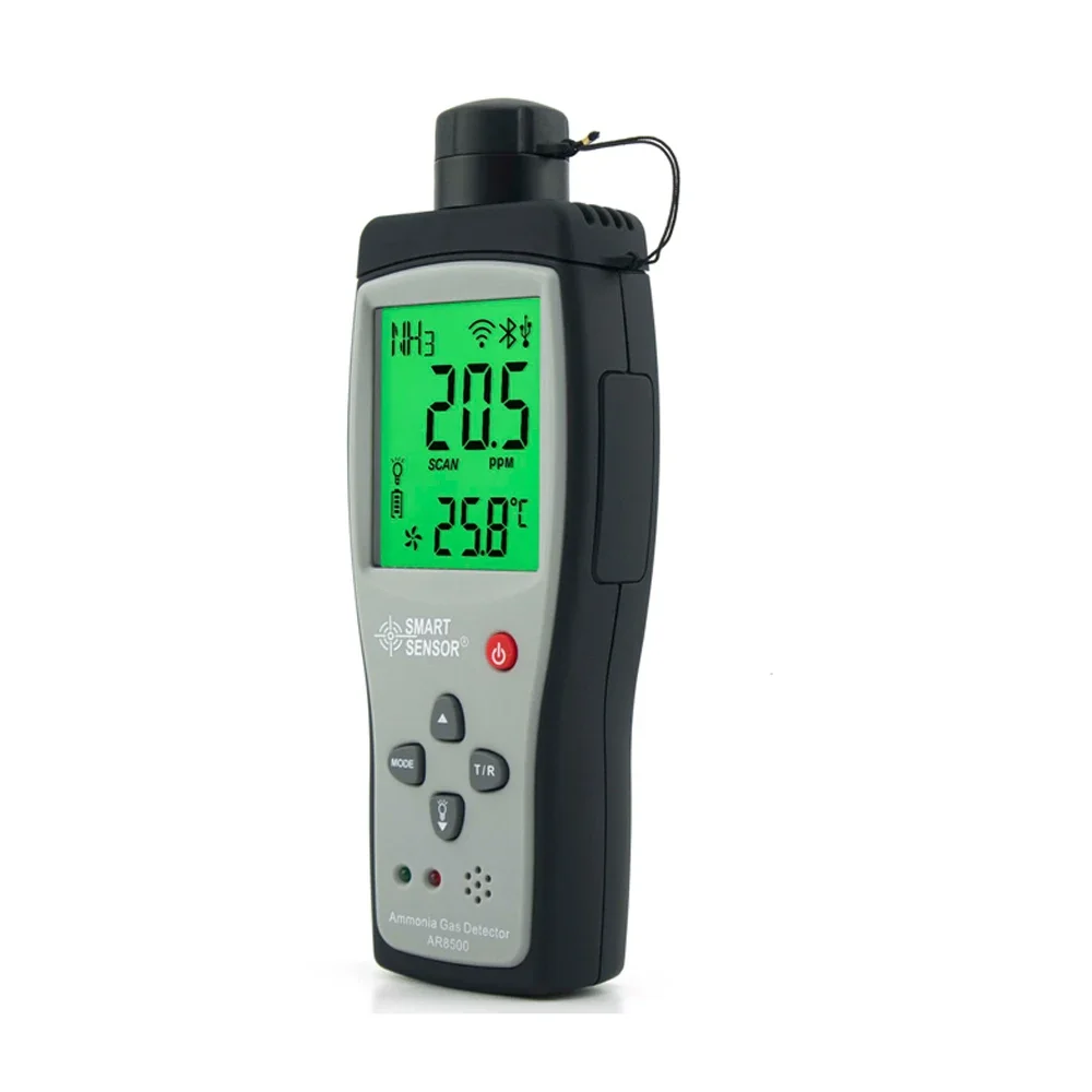 【2026】AR8500 High Quality Industrial Handheld NH3 Gas Detector Battery Powered Digital Ammonia Gas leak Detector
【2026】AR8500 High Quality Industrial Handheld NH3 Gas Detector Battery Powered Digital Ammonia Gas leak Detector