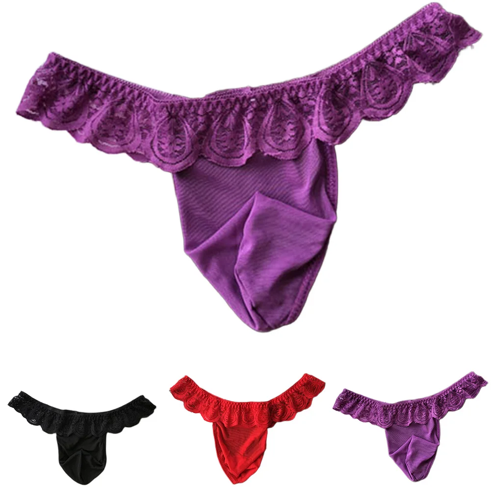 Men Lace Trim Splicing Mesh See Through G-String Jockstrap Pouch Thong Sexy Briefs T-back Breathable Underwear
Men Lace Trim Splicing Mesh See Through G-String Jockstrap Pouch Thong Sexy Briefs T-back Breathable Underwear