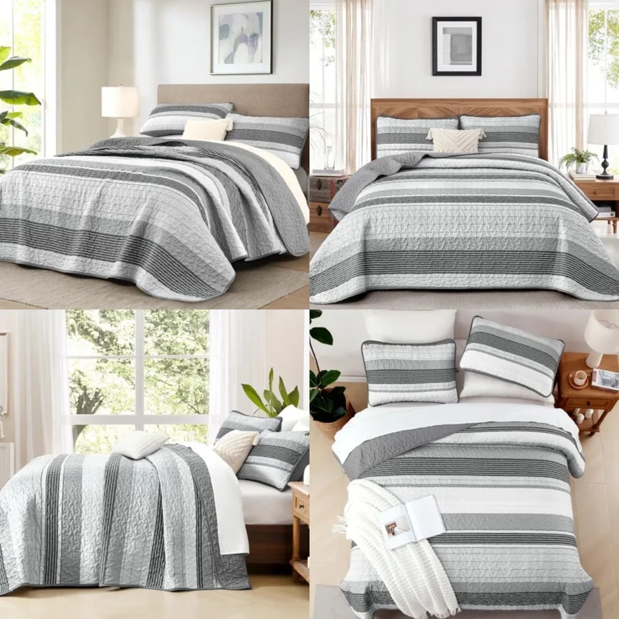 Size Quilt Set 3 Pcs Summer Patchwork Bedding Set Soft Lightweight Bedspread Coverlet Set with 2 Pillow Shams Microfiber Comfor
Size Quilt Set 3 Pcs Summer Patchwork Bedding Set Soft Lightweight Bedspread Coverlet Set with 2 Pillow Shams Microfiber Comfor