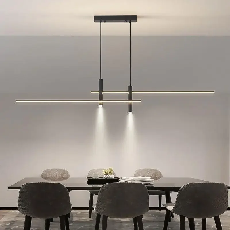 Minimalist LED Pendant Light Dining Table Restaurant Hanging Chandeliers Black Gold Long Strip Suspen Lamp Home Decor Lighting
Minimalist LED Pendant Light Dining Table Restaurant Hanging Chandeliers Black Gold Long Strip Suspen Lamp Home Decor Lighting