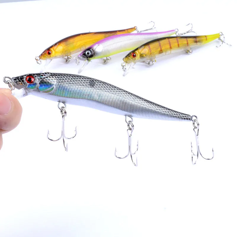 Floating Minnow Fishing Lure 11.5cm 13.7g Long Cast Bionic Hard Plastic Wobbler for Sea Bass Pike Trout Fresh Saltwater Fishing
Floating Minnow Fishing Lure 11.5cm 13.7g Long Cast Bionic Hard Plastic Wobbler for Sea Bass Pike Trout Fresh Saltwater Fishing