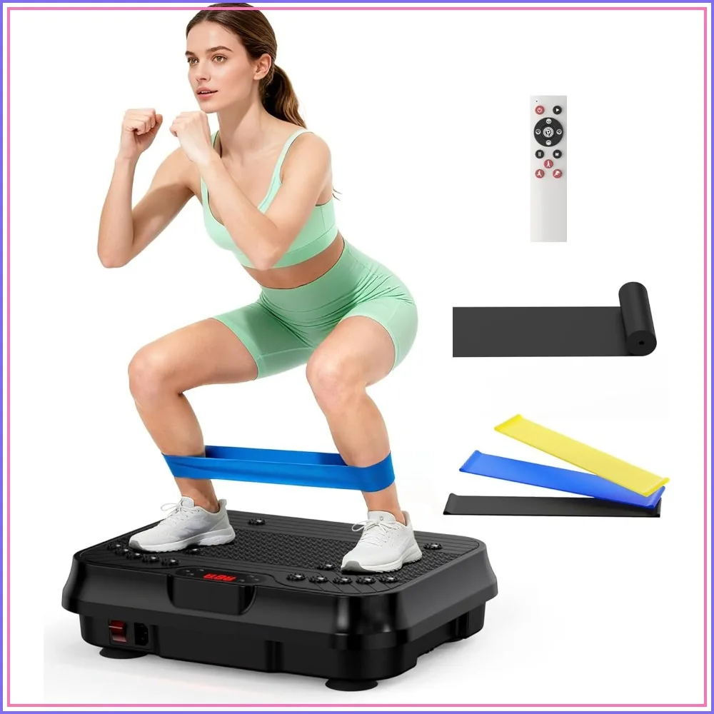 Vibration Plate Exercise Machine, 250 Speeds, 400 Lbs Capacity Whole Body Shake Plate for Weight Loss & Lymphatic Drainage with Resistance Band
Vibration Plate Exercise Machine, 250 Speeds, 400 Lbs Capacity Whole Body Shake Plate for Weight Loss & Lymphatic Drainage with Resistance Band