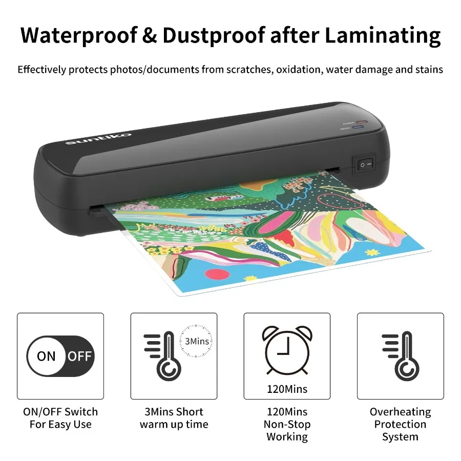 Versatile Laminator Machine,It has Quick Warm Up, Fast Laminating Documentation and Photos Suitable for FamilyA4/A5/A6 Size
Versatile Laminator Machine,It has Quick Warm Up, Fast Laminating Documentation and Photos Suitable for FamilyA4/A5/A6 Size