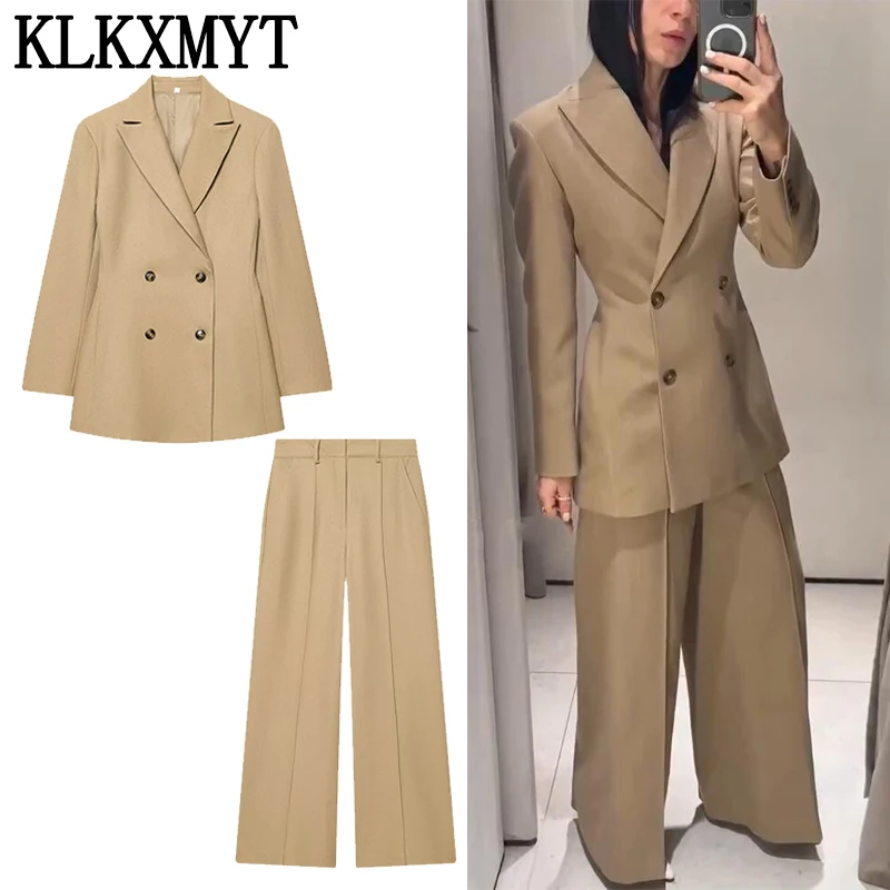 Женский костюм KLKXMYT: комплект из двух предметов – пиджак с длинным рукавом и брюки прямого кроя, уличный шик, женский наряд
Женский костюм KLKXMYT: комплект из двух предметов – пиджак с длинным рукавом и брюки прямого кроя, уличный шик, женский наряд