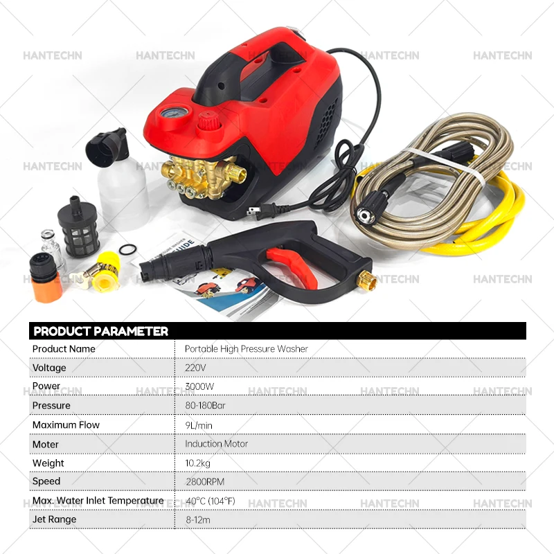 Induction Motor Car Washing Machine Multi Functional Electric Portable High Pressure Car Washer
Induction Motor Car Washing Machine Multi Functional Electric Portable High Pressure Car Washer