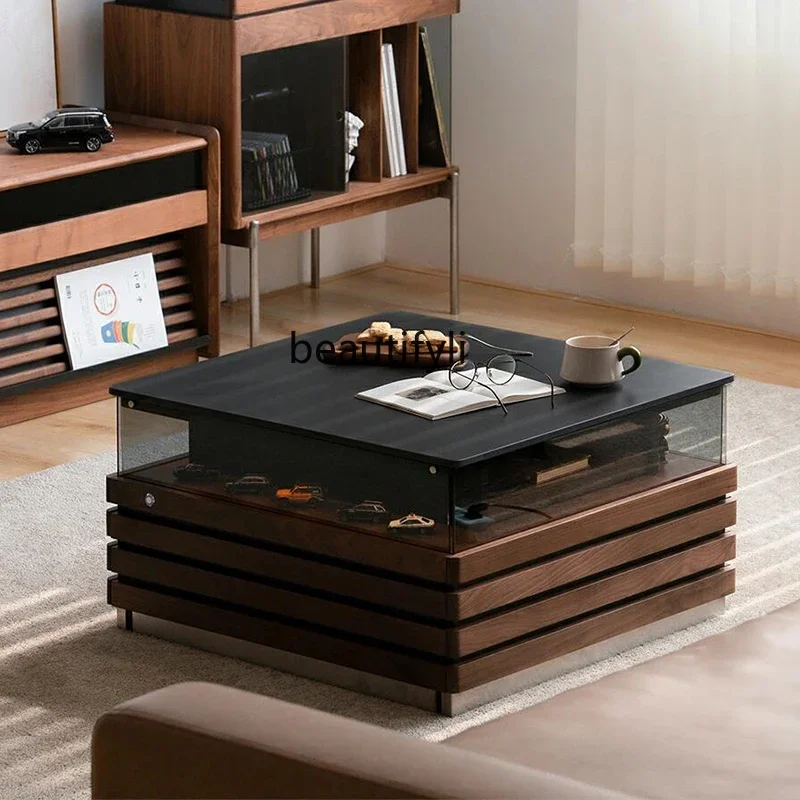 Italian solid wood coffee table retro living room minimalist tea table walnut rock slab sofa side table3286
Italian solid wood coffee table retro living room minimalist tea table walnut rock slab sofa side table3286