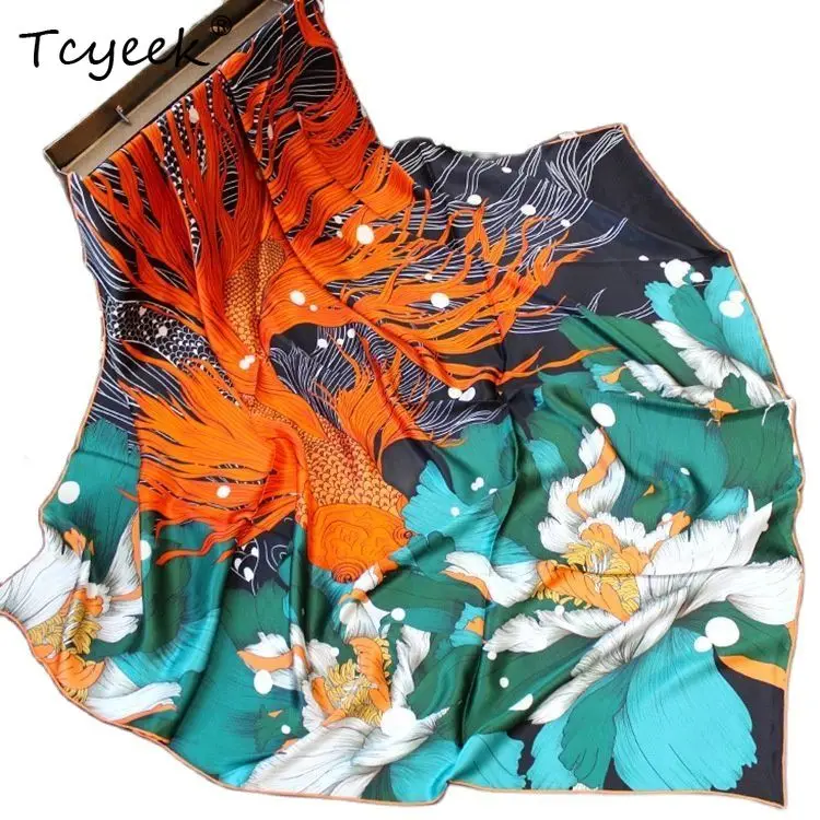 Tcyeek 100% тутовый шелк 110 см женский шарф большая пляжная шаль с цветочным принтом атласный женский хиджаб повязка на голову бандана на лето A36750QM
Tcyeek 100% тутовый шелк 110 см женский шарф большая пляжная шаль с цветочным принтом атласный женский хиджаб повязка на голову бандана на лето A36750QM