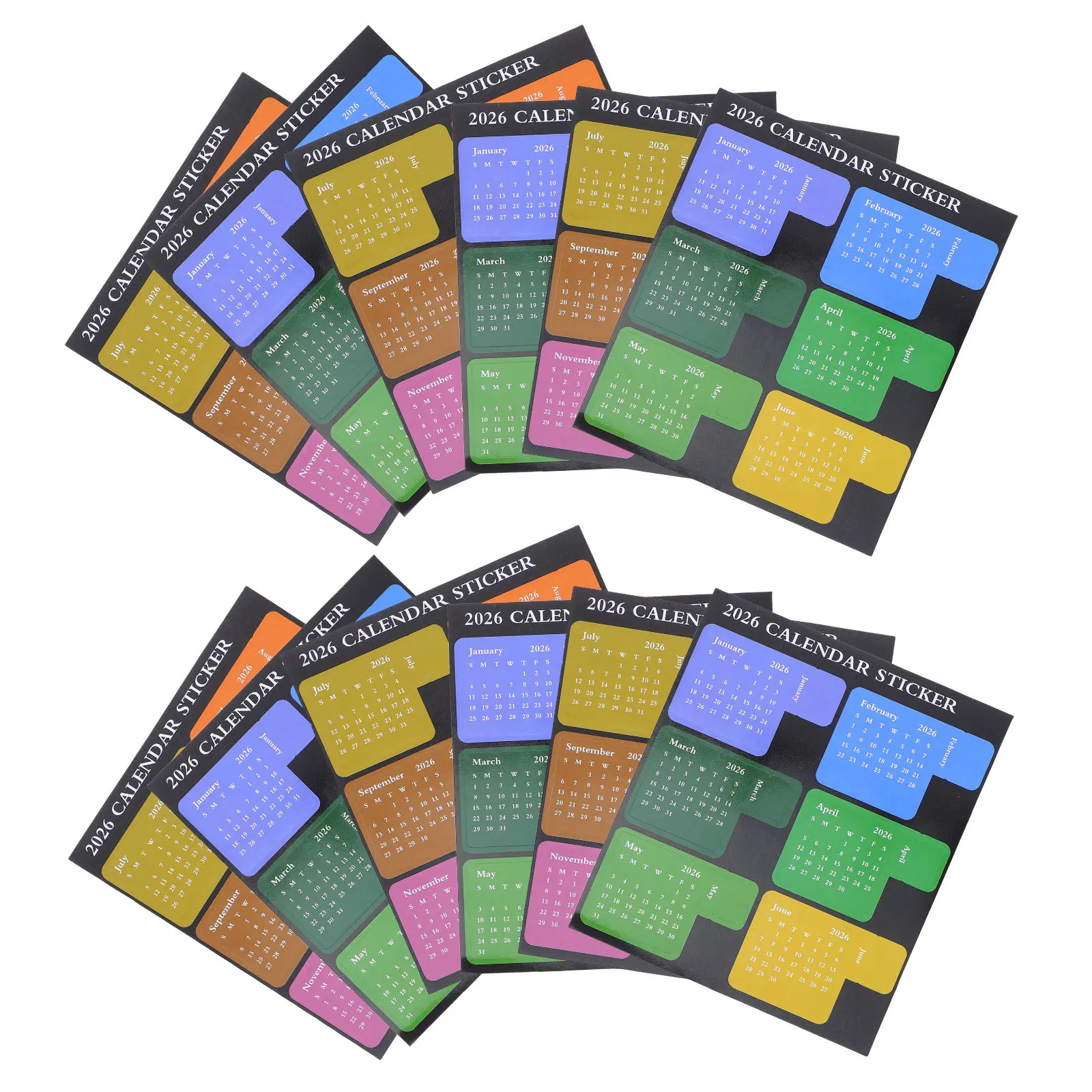 6Sets Calendar Stickers Planner Monthly Index Tabs Adhesive Colorful Stickers for DIY Journals Notebooks Scrapbooks
6Sets Calendar Stickers Planner Monthly Index Tabs Adhesive Colorful Stickers for DIY Journals Notebooks Scrapbooks