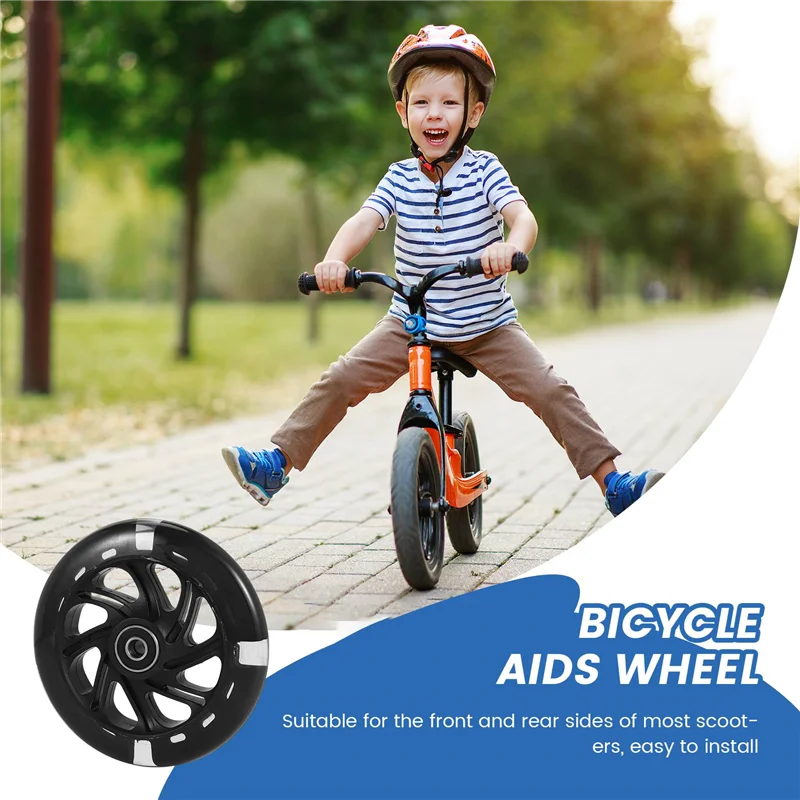3Pair 120Mm Children Scooter LED Lights Flashing Wheels With Bearings Front/Rear LED Flashing Scooter Wheels,Black-T34C
3Pair 120Mm Children Scooter LED Lights Flashing Wheels With Bearings Front/Rear LED Flashing Scooter Wheels,Black-T34C