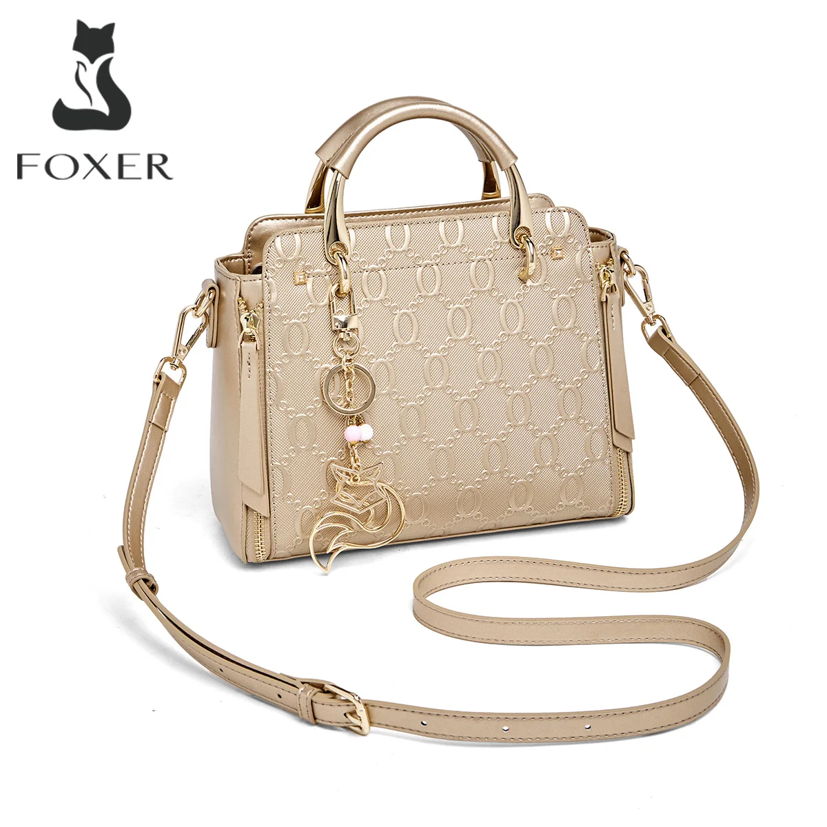 FOXER Elegant Women's Shoulder Handbag Split Leather Fashion Tote Bag Light Luxury Lady Crossbody Bag Best Gift for Wife,Mom
FOXER Elegant Women's Shoulder Handbag Split Leather Fashion Tote Bag Light Luxury Lady Crossbody Bag Best Gift for Wife,Mom