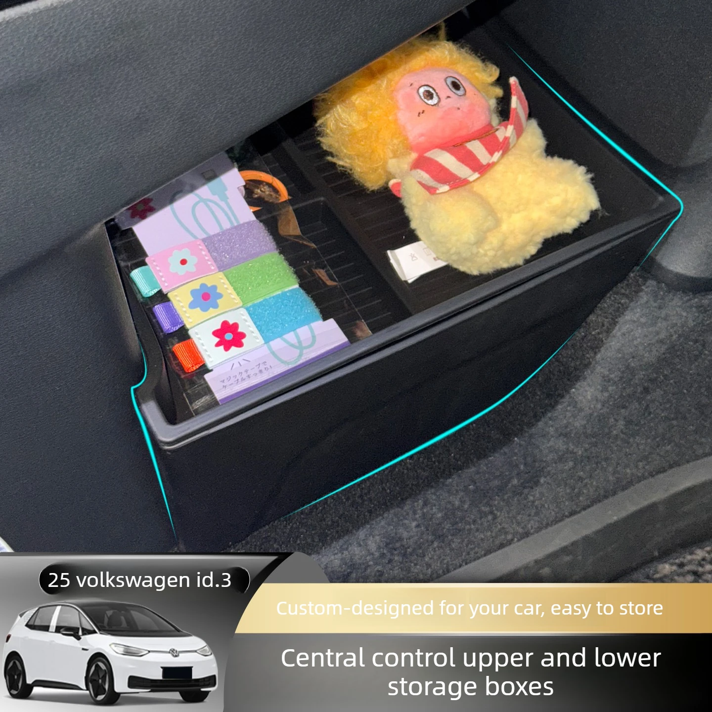 Car Central Control Lower Armrest Box Storage Box Water Cup Cover Storage Box Special Interior for Volkswagen ID.3 25-26
Car Central Control Lower Armrest Box Storage Box Water Cup Cover Storage Box Special Interior for Volkswagen ID.3 25-26