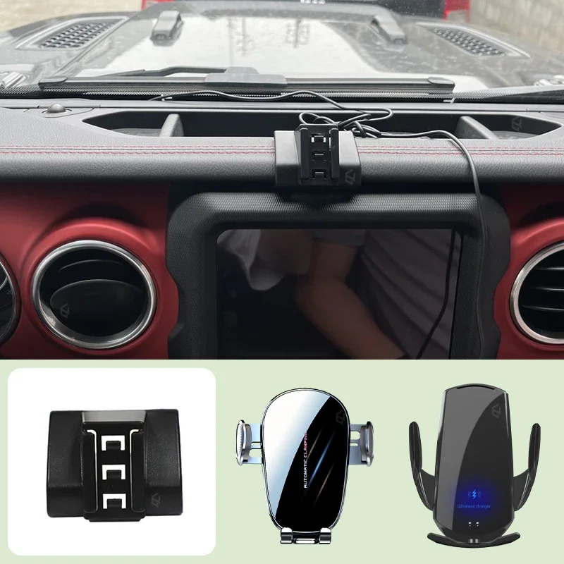 Car Mobile Phone Holder For Jeep Wrangler 2018-2024 Car Special Bracket Base Mobile Support Wireless Charging Bracket
Car Mobile Phone Holder For Jeep Wrangler 2018-2024 Car Special Bracket Base Mobile Support Wireless Charging Bracket