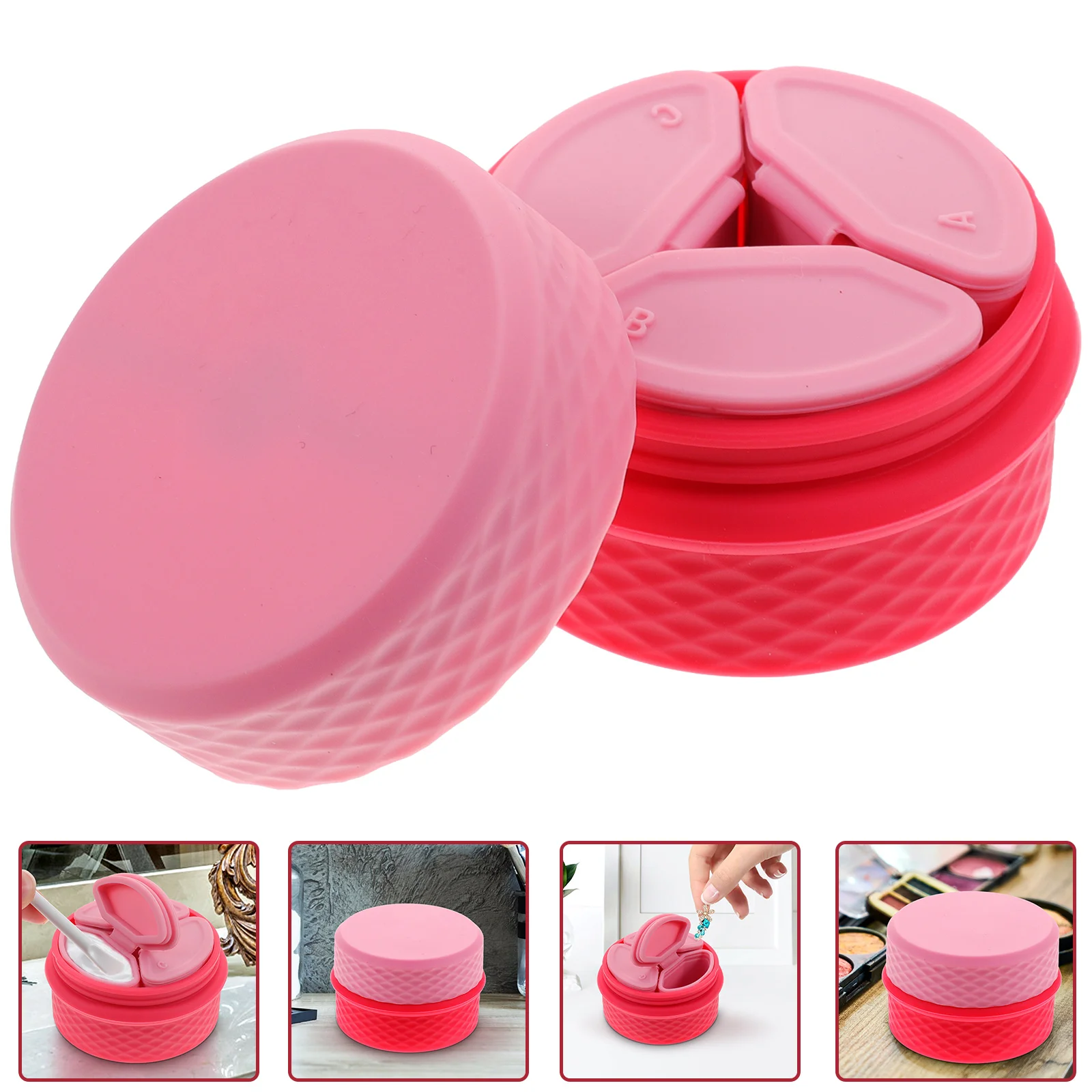 1 set 1 Set Silicone Cream Containers Leak Proof Refillable Jars Portable Travel Size Moisturizer Holder For Skincare
1 set 1 Set Silicone Cream Containers Leak Proof Refillable Jars Portable Travel Size Moisturizer Holder For Skincare
