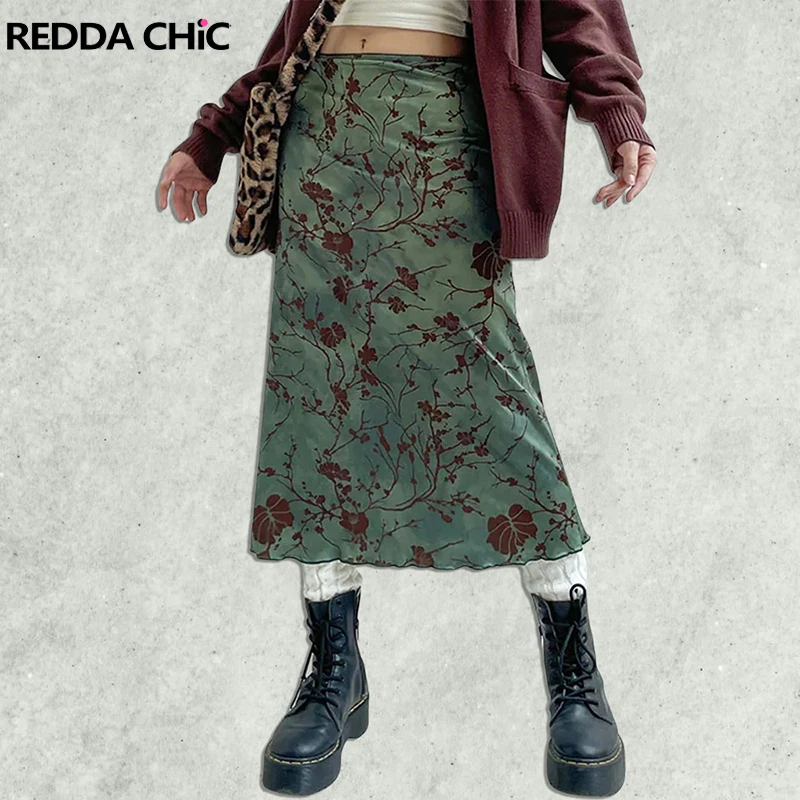 REDDACHiC Юбка с цветочным принтом в стиле Ренессанс, зеленая отделка салата, облегающая эластичная прямая длинная юбка миди, эстетичная женская уличная одежда в стиле ретро
REDDACHiC Юбка с цветочным принтом в стиле Ренессанс, зеленая отделка салата, облегающая эластичная прямая длинная юбка миди, эстетичная женская уличная одежда в стиле ретро