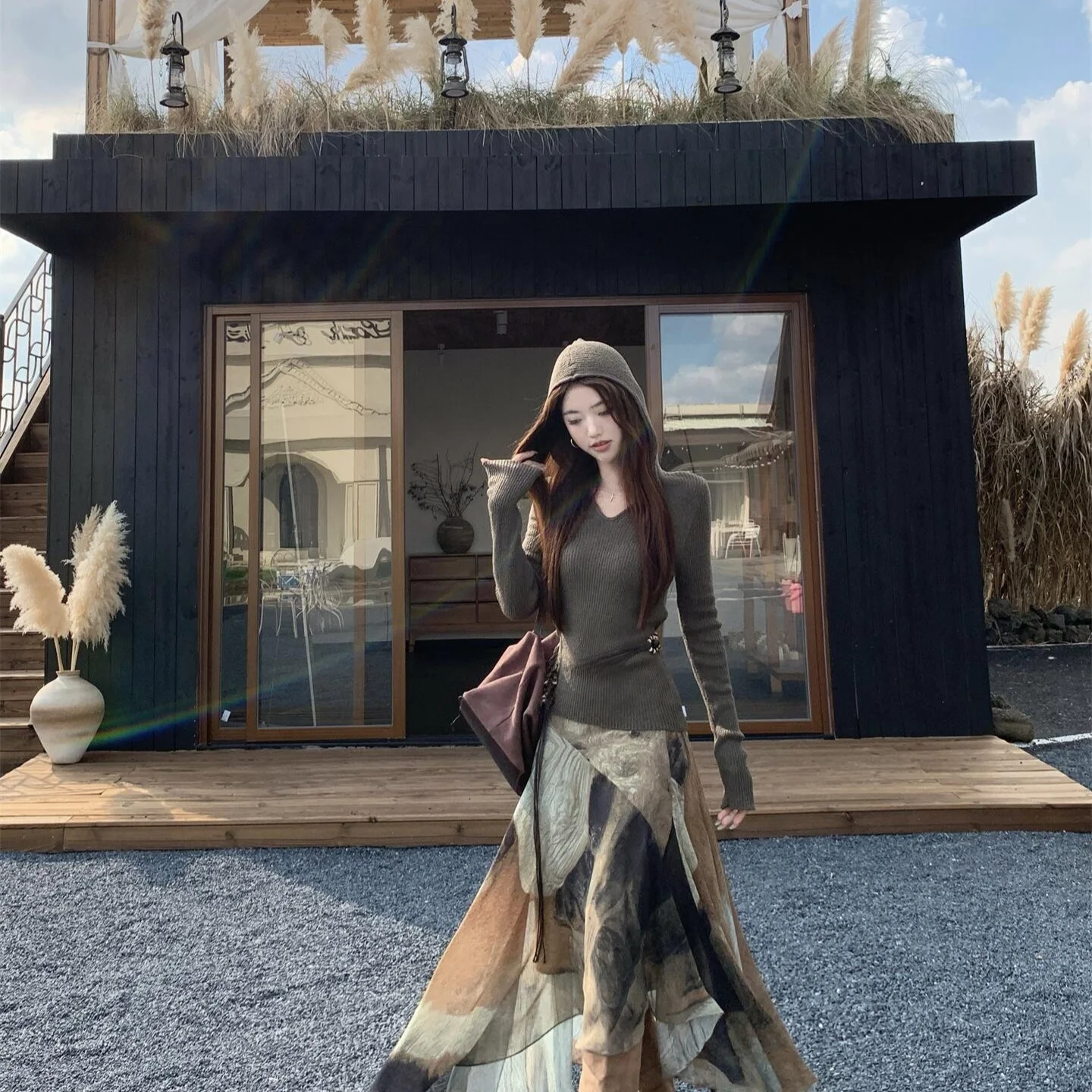 Vintage Women's Tee-Piece Set Boho Sle Long Sve V-Ne Sweater Cotton Pants Amber Glow Trendy Casual Wear for Winter
Vintage Women's Tee-Piece Set Boho Sle Long Sve V-Ne Sweater Cotton Pants Amber Glow Trendy Casual Wear for Winter