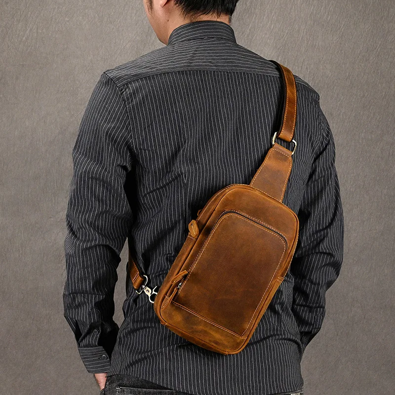 Кожаная сумка через плечо Crazy Horse, нагрудная сумка из натуральной кожи, винтажная сумка через плечо, кожаная сумка через плечо для улицы
Кожаная сумка через плечо Crazy Horse, нагрудная сумка из натуральной кожи, винтажная сумка через плечо, кожаная сумка через плечо для улицы