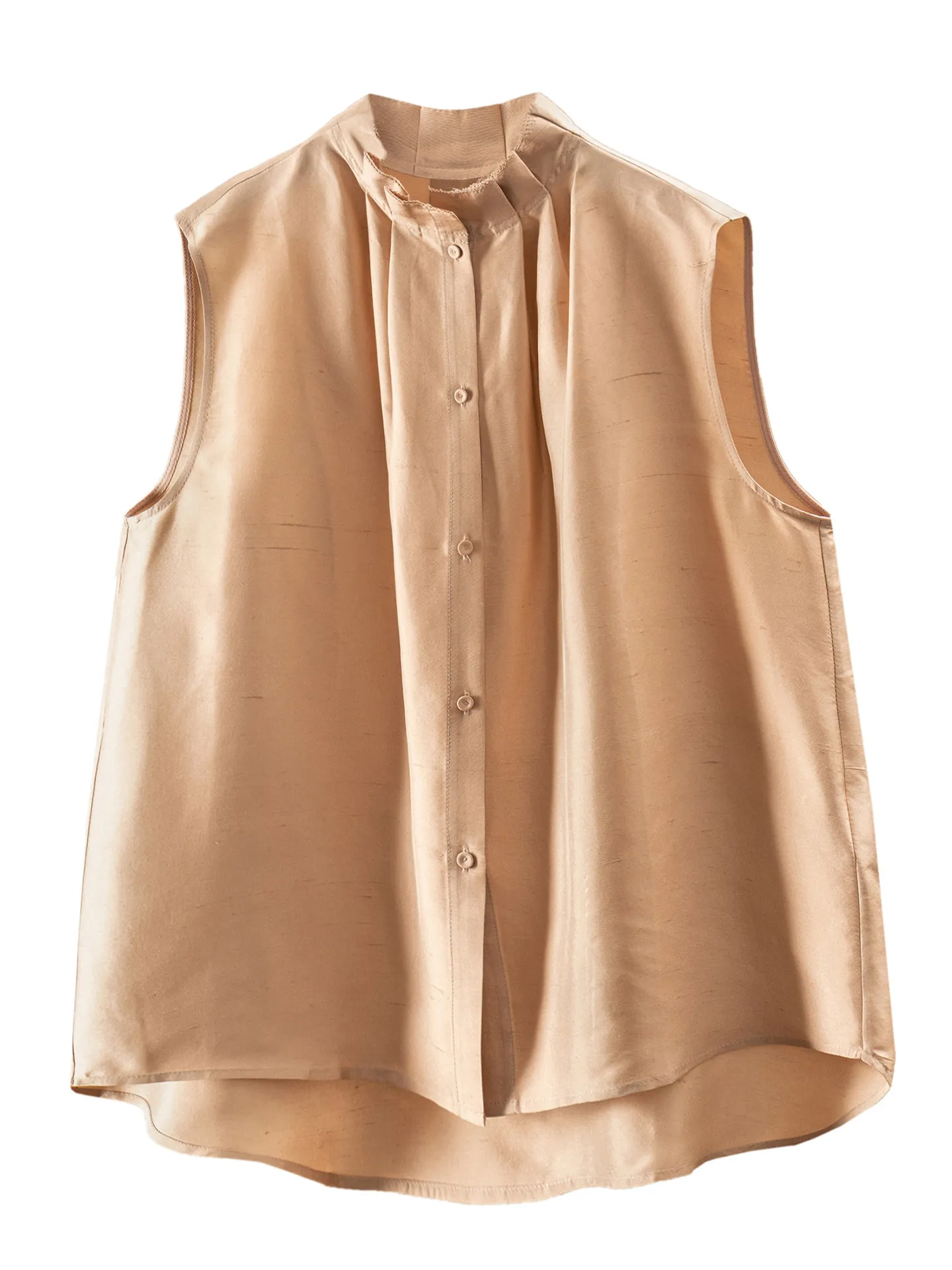 Gentle and Extravagant Loosely Pleated, Silk Edge Stand-up Collar, Silk Double Palace Vest, Shirt, Women's 21M0
Gentle and Extravagant Loosely Pleated, Silk Edge Stand-up Collar, Silk Double Palace Vest, Shirt, Women's 21M0