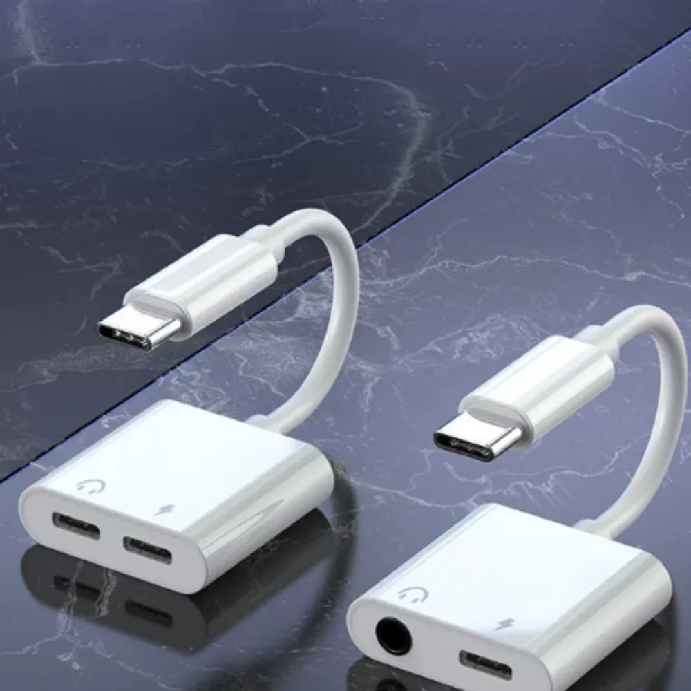 2-in-1 3 5mm To Type C Adapter Digital Headphone Converter Type-C To Type-C Converter Aux Cable Conversion
2-in-1 3 5mm To Type C Adapter Digital Headphone Converter Type-C To Type-C Converter Aux Cable Conversion