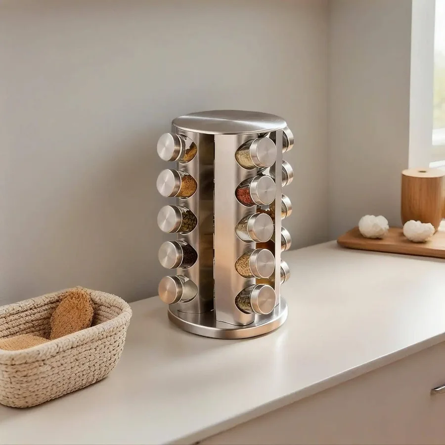 CHIQUERID 20 Jar Revolving Spice Rack,Kitchen Spice Organization For Cabinet Or Countertop,Seasoning Spice Organizer With
CHIQUERID 20 Jar Revolving Spice Rack,Kitchen Spice Organization For Cabinet Or Countertop,Seasoning Spice Organizer With