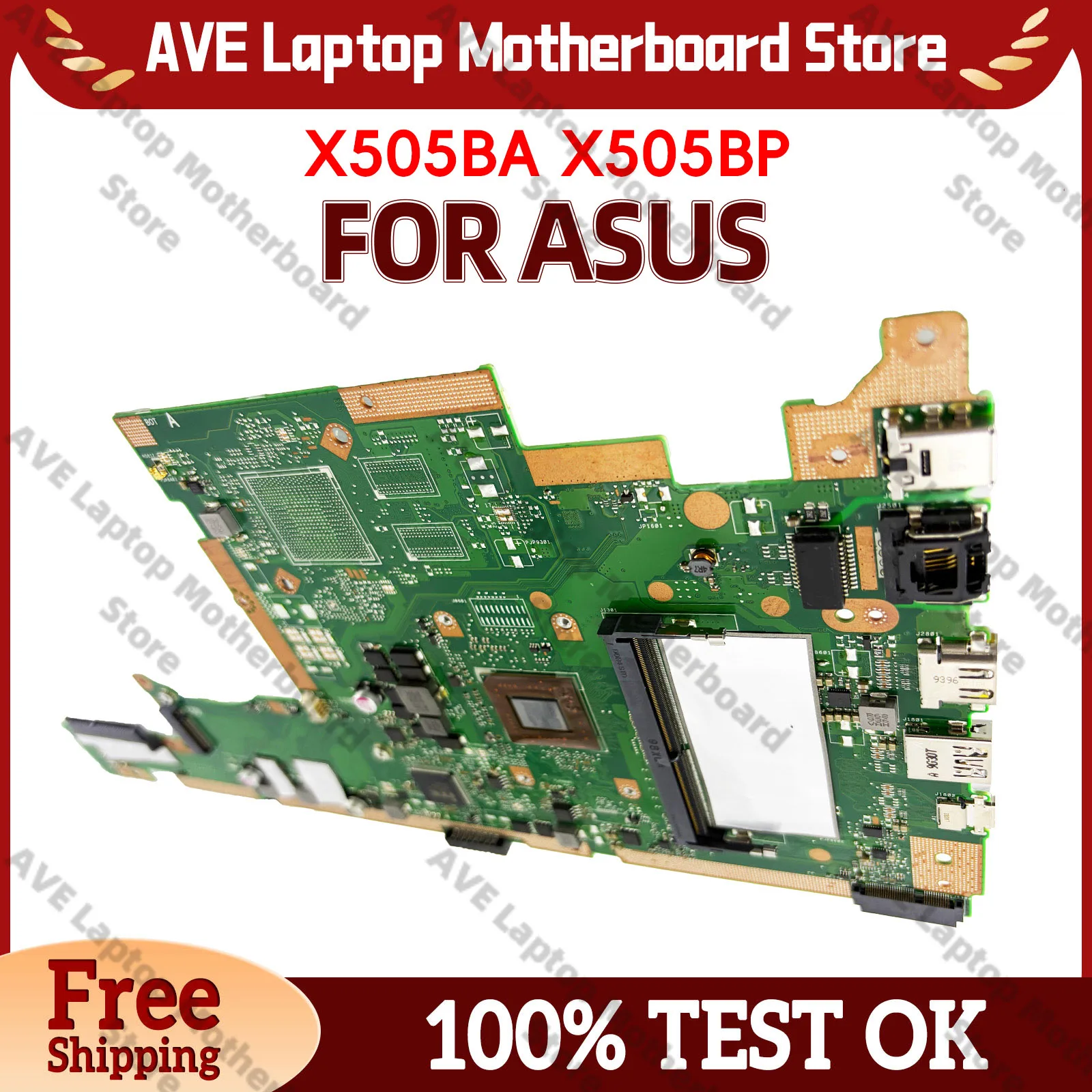 X505BA Laptop Motherboard For ASUS VivoBook X505BA A505B V505B X505BP K505B A580B X505B Notebook Mainboard With A6 A8 A9 CPU stk
X505BA Laptop Motherboard For ASUS VivoBook X505BA A505B V505B X505BP K505B A580B X505B Notebook Mainboard With A6 A8 A9 CPU stk