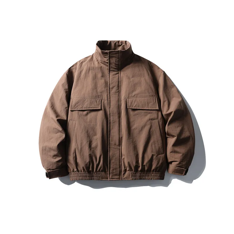 Winter Thickened Duck down Jacket Men's Workwear Style Stand Collar Coat with Big Pockets Unisex Warm Windproof Outerwear
Winter Thickened Duck down Jacket Men's Workwear Style Stand Collar Coat with Big Pockets Unisex Warm Windproof Outerwear