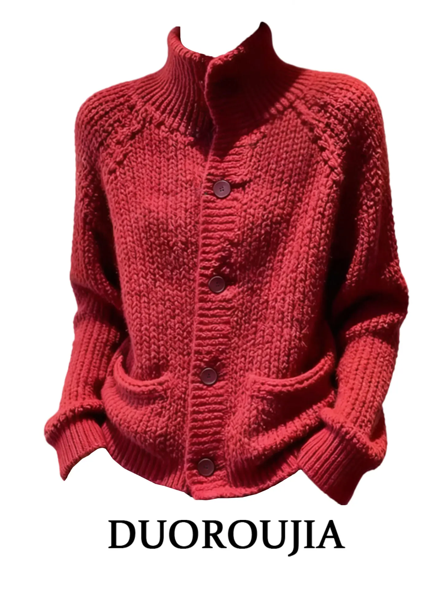 plus Size Red Thick Knit Sweater Coat Women's Spring Autumn Lazy Style High Collar Korean Fashion Slim Fit Long Sleeve Top
plus Size Red Thick Knit Sweater Coat Women's Spring Autumn Lazy Style High Collar Korean Fashion Slim Fit Long Sleeve Top