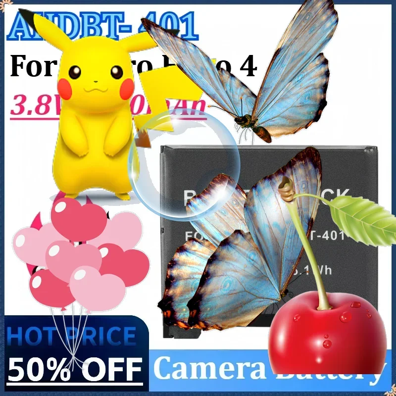 New AHDBT- 401 3.8V 1600mAh Rechargeable Camera Battery for Gopro Hero 4 Go Pro Hero4 High Quality Action Camera Accessories
New AHDBT- 401 3.8V 1600mAh Rechargeable Camera Battery for Gopro Hero 4 Go Pro Hero4 High Quality Action Camera Accessories