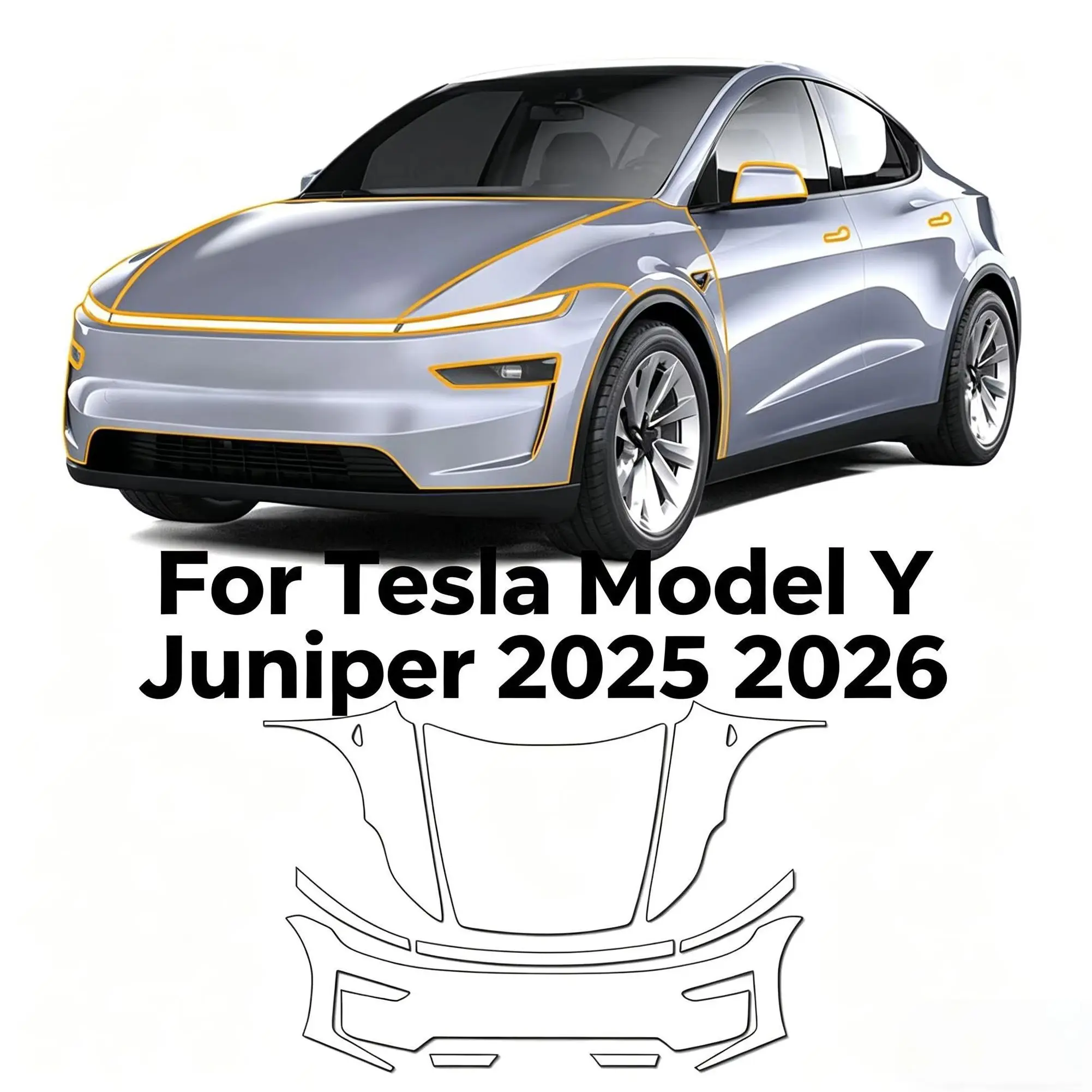 For Tesla Model Y Juniper 2025 2026 TPU Bumper Door Pre-cut Sticker Paint Protection Film PPF Scratch-resistant And Transparent
For Tesla Model Y Juniper 2025 2026 TPU Bumper Door Pre-cut Sticker Paint Protection Film PPF Scratch-resistant And Transparent