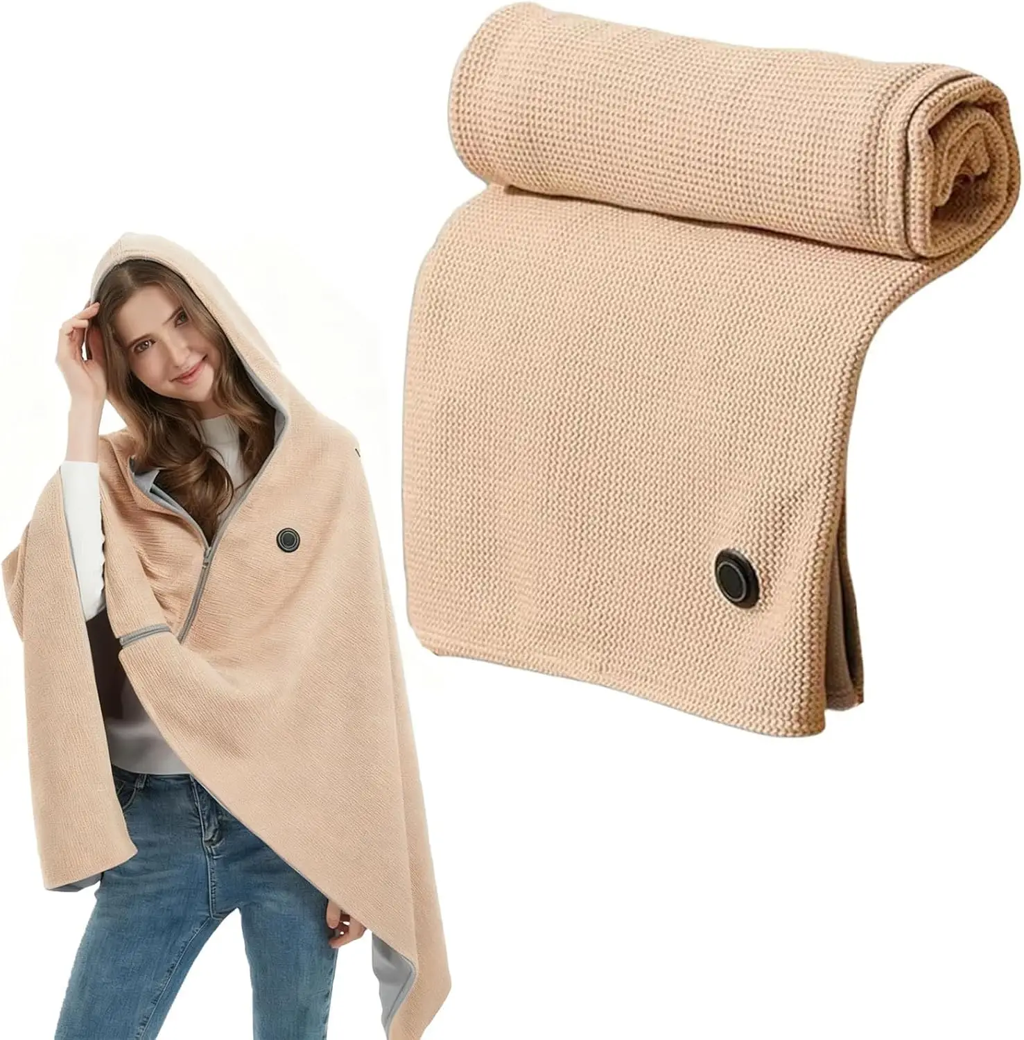 USB Heated Shawl for Women with Adjustable Heat, Portable Soft Blanket Wrap for Outdoor and Home Use
USB Heated Shawl for Women with Adjustable Heat, Portable Soft Blanket Wrap for Outdoor and Home Use