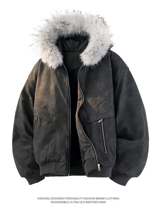 Winter Thiened Fce Lined Cotton Jaet Men's Casual Warm Outerwear Faionable Hooded Leisure Top Cotton Coat
Winter Thiened Fce Lined Cotton Jaet Men's Casual Warm Outerwear Faionable Hooded Leisure Top Cotton Coat